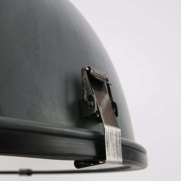 Steinhauer Industriële hanglamp Bikkel 42 cm grijs