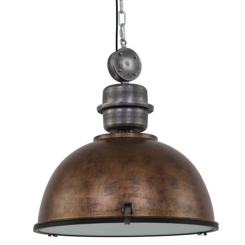 Industriële hanglamp Bikkel XXL bruin