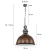 Steinhauer Industriële hanglamp Bikkel XXL bruin