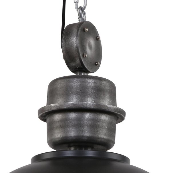 Steinhauer Industriële hanglamp Bikkel XXL zwart