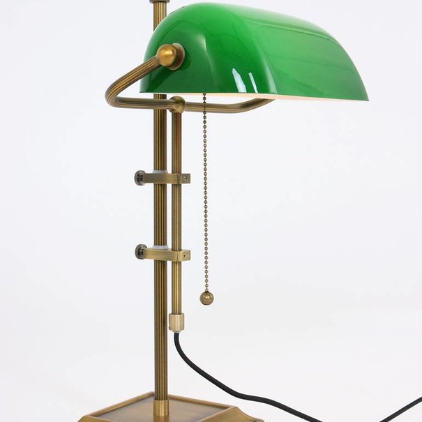 Steinhauer Klassieke Bankierslamp Ancilla brons groen