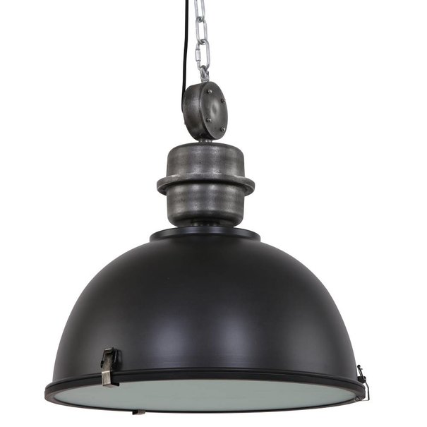 Steinhauer Industriële hanglamp Bikkel XXL zwart