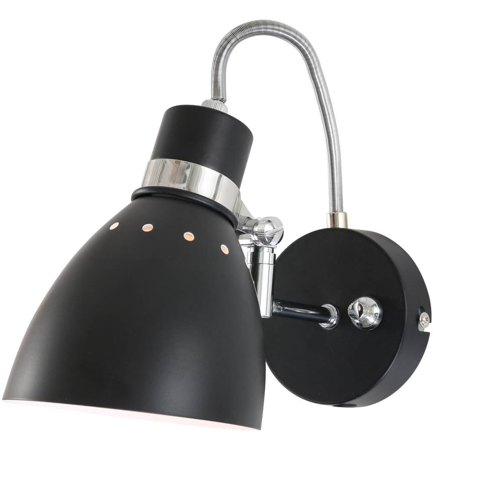 Stoere wandlamp online! De Steinhauer industriële wandlamp Spring zwart