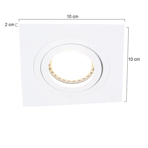 Steinhauer Moderne - Inbouwspot - Wit - Vierkant - Square