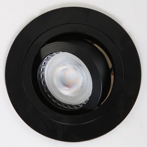 Steinhauer Moderne Inbouwspot Round rond zwart