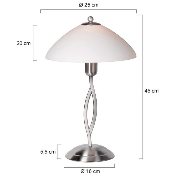 Steinhauer Klassieke Retro tafellamp Capri staal