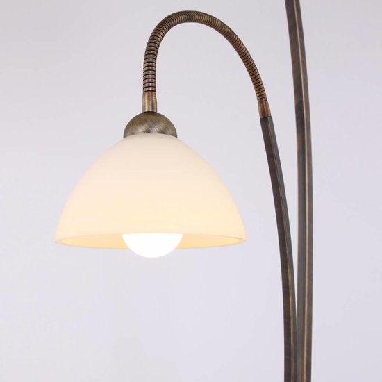 Klassieke Vloerlamp Brons Leeslamp Capri