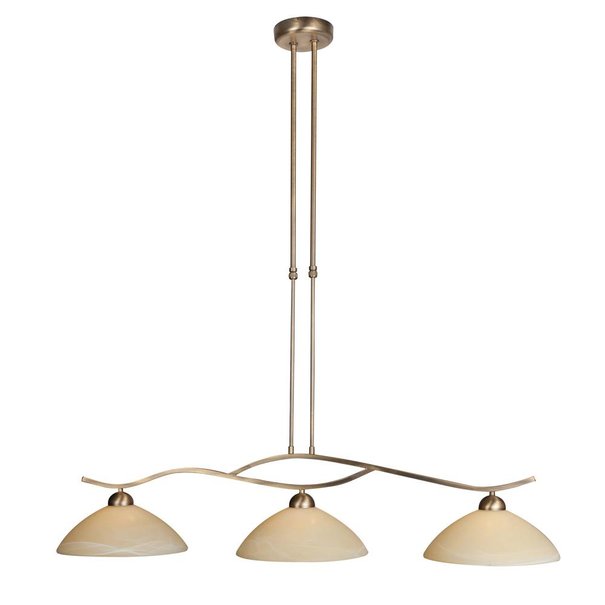 Steinhauer Klassieke hanglamp Capri 3-lichts brons