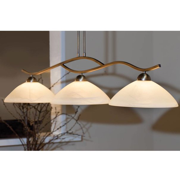 Steinhauer Klassieke hanglamp Capri 3-lichts brons