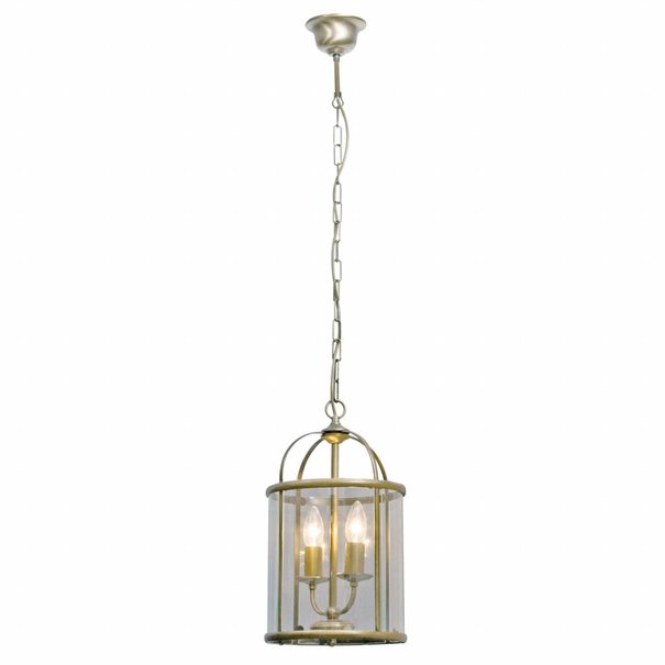 Steinhauer Klassieke hanglamp Pimpernel 2-lichts brons