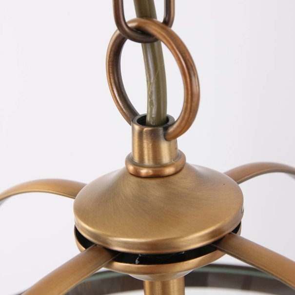 Steinhauer Klassieke hanglamp Pimpernel 2-lichts brons