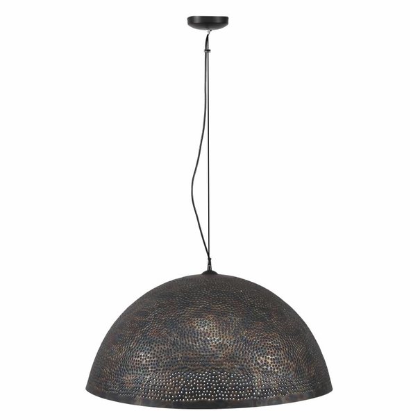 BelaLuz Industriële hanglamp Cambal Ø70 cm zwart bruin