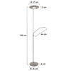 Steinhauer Moderne vloerlamp Zenith Plus leeslamp staal