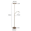 Steinhauer Klassieke vloerlamp Zenith Plus leeslamp brons