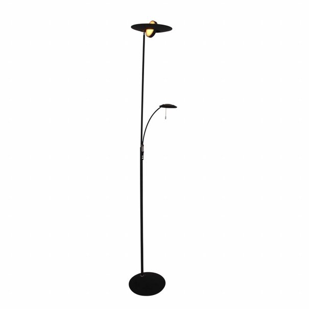Steinhauer Moderne vloerlamp Zenith Met leeslamp zwart