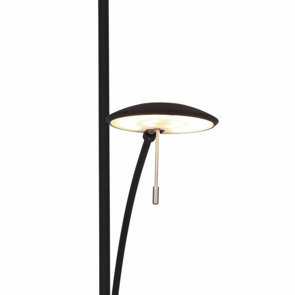 Steinhauer Moderne vloerlamp Zenith Met leeslamp zwart