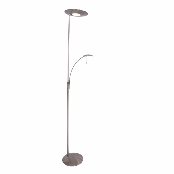 Steinhauer Moderne vloerlamp Zenith Met leeslamp staal