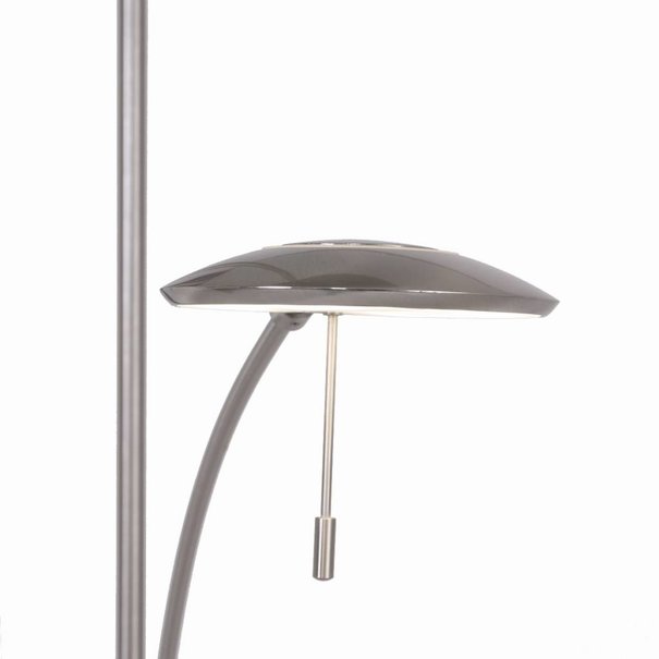Steinhauer Moderne vloerlamp Zenith Met leeslamp staal