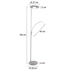 Steinhauer Moderne vloerlamp Zenith Met leeslamp staal