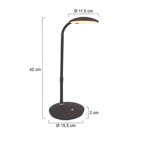 Steinhauer Moderne tafellamp Zenith LED zwart