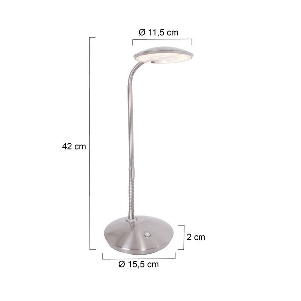 Steinhauer Moderne tafellamp Zenith LED staal
