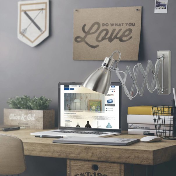 Steinhauer Moderne wandlamp Spring uittrekbaar staal