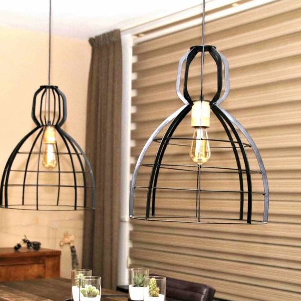 BelaLuz Landelijke hanglamp Ibiza zwart