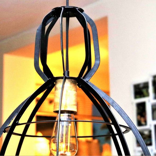 BelaLuz Landelijke hanglamp Ibiza zwart