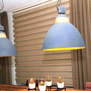 BelaLuz Landelijke hanglamp Rome Betonlook Hout