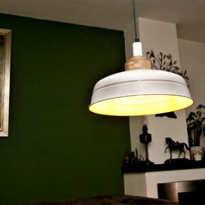 BelaLuz Landelijke hanglamp Helsinki Hout wit