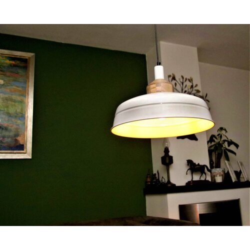 Landelijke hanglamp Helsinki Hout wit