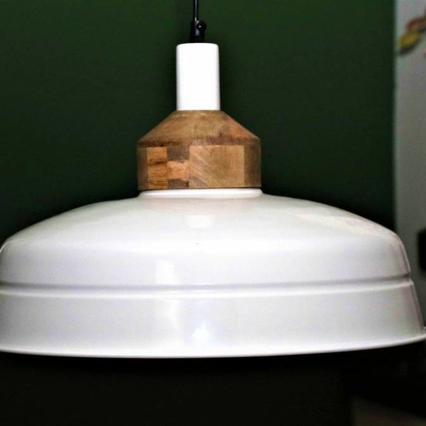 BelaLuz Landelijke hanglamp Helsinki Hout wit