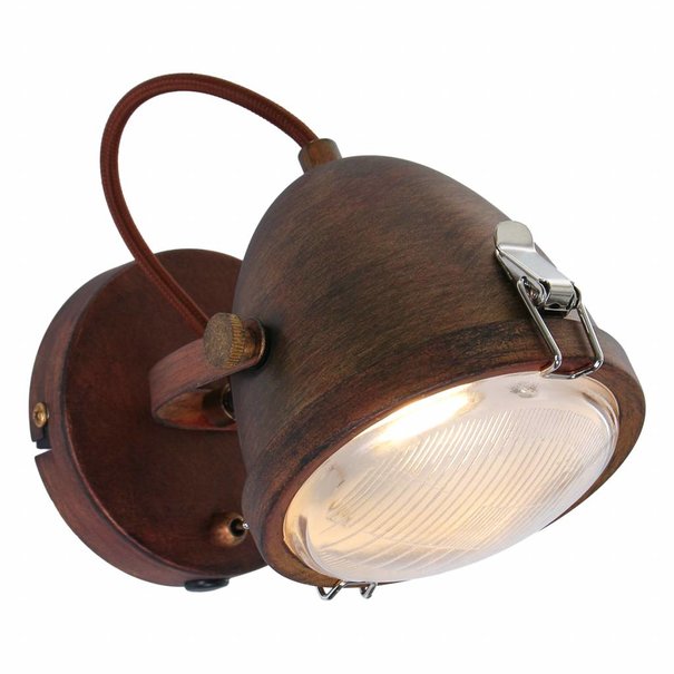 Mexlite Landelijke - Wandlamp - Bruin - 1 lichts - Dex