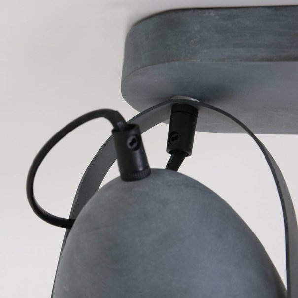 Mexlite Industriële opbouwspot Dex 2-lichts grijs