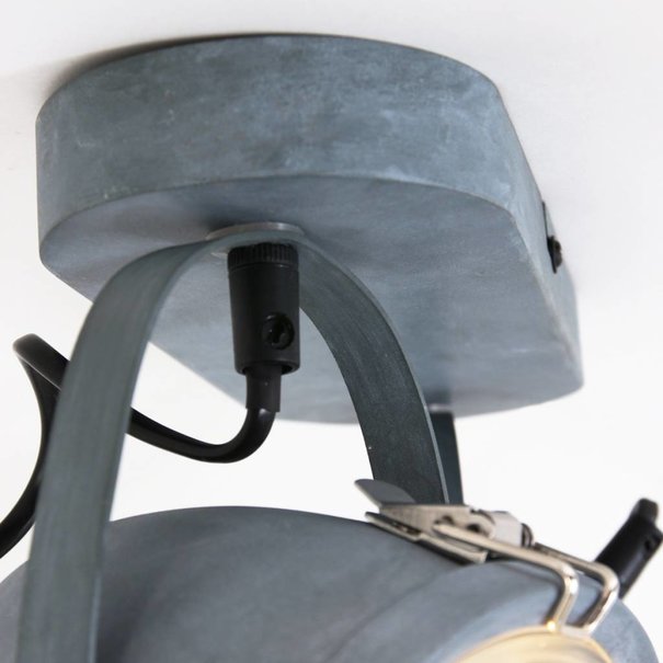 Mexlite Industriële opbouwspot Dex 2-lichts grijs