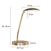 Mexlite Klassieke tafellamp Finn LED brons