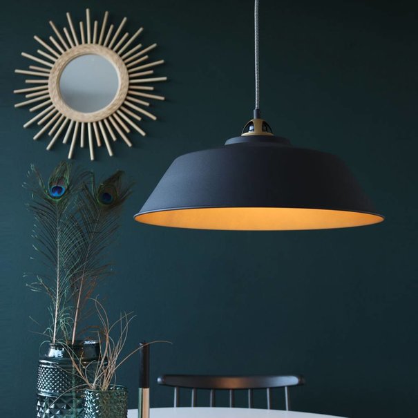 Mexlite Industriële hanglamp Nové 1-lichts zwart