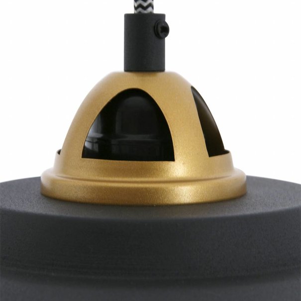 Mexlite Industriële hanglamp Nové 1-lichts zwart