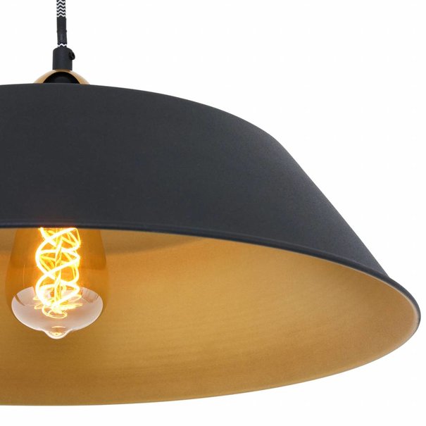 Mexlite Industriële - Hanglamp - Zwart - 1 lichts - Nové