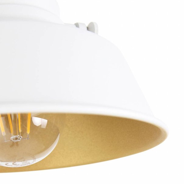 Mexlite Industriële - Wandlamp - Wit - Verstelbaar - Nové