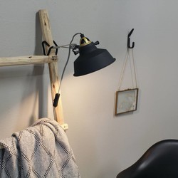Verstelbare Wandlamp Roan Zwart