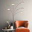 Mexlite Mexlite vloerlamp Springfield LED 5-lichts staal