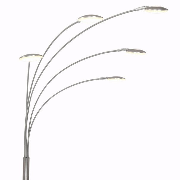 Mexlite Moderne vloerlamp Springfield 5-lichts staal