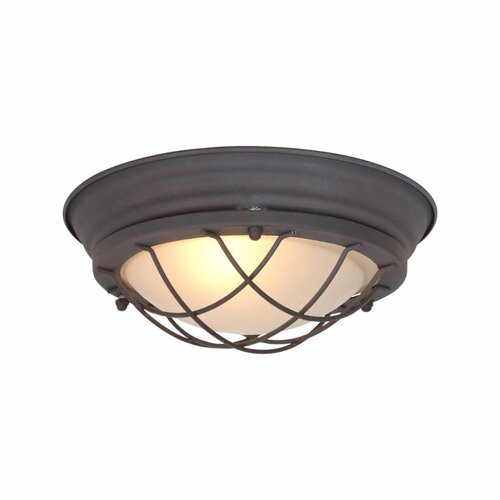 Industriële plafondlamp Kaj 1-lichts bruin
