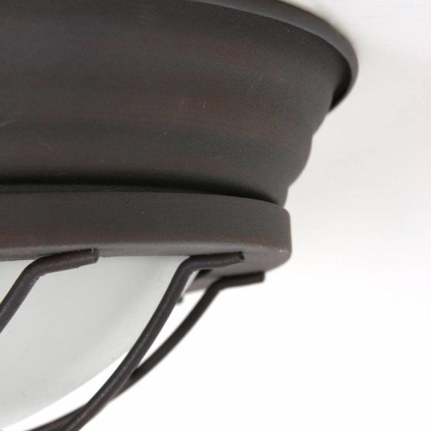 Mexlite Industriële plafondlamp Kaj 1-lichts bruin