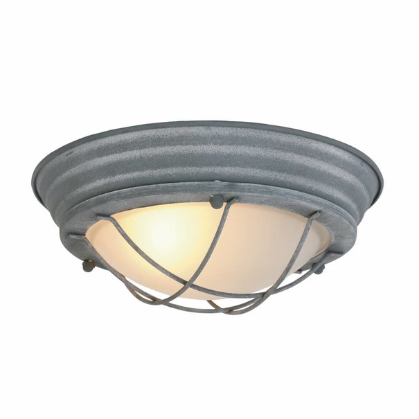 Mexlite Industriële - Plafondlamp - Grijs - 1 lichts - Kaj