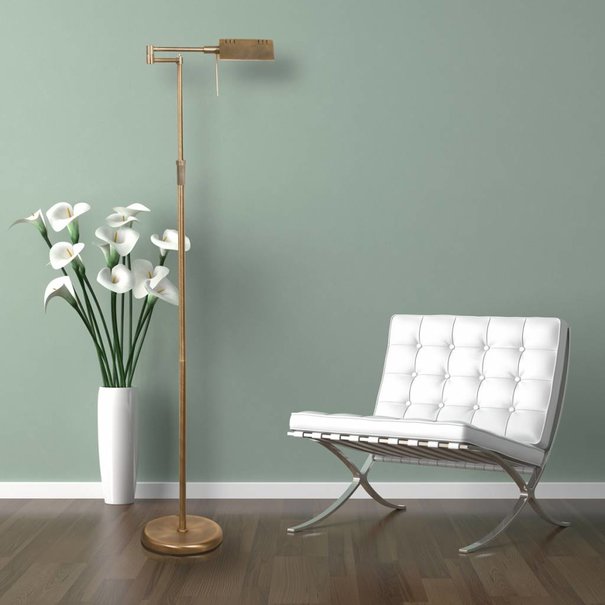 Mexlite Moderne vloerlamp Karl LED brons