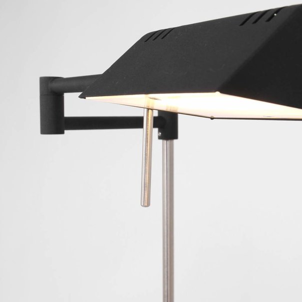 Mexlite Moderne vloerlamp Karl LED zwart