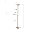 Mexlite Moderne vloerlamp Biron LED staal
