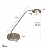Mexlite Moderne tafellamp Anna LED staal